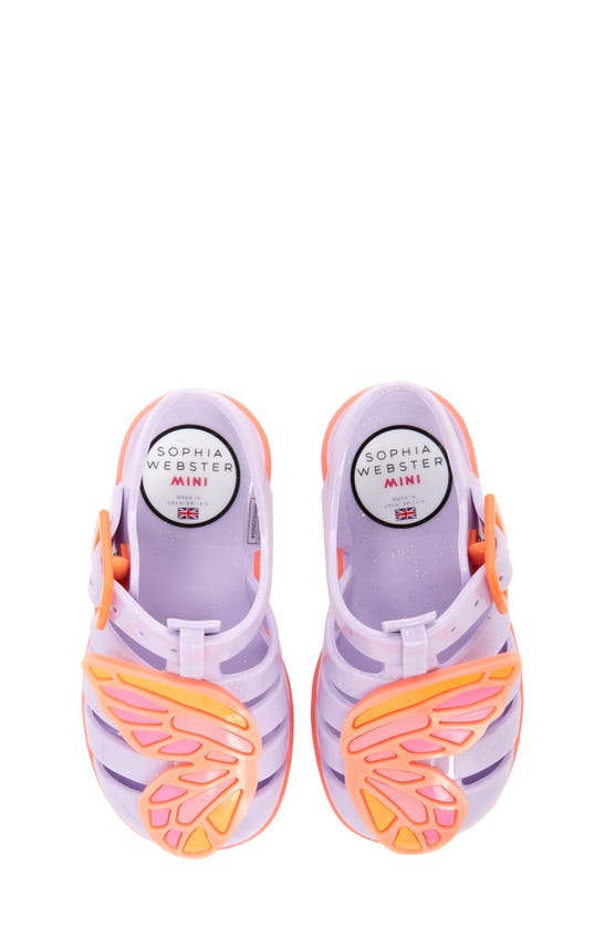 Shop Sophia Webster Kids' Butterfly Jelly Sandal In Lilac/ Pink