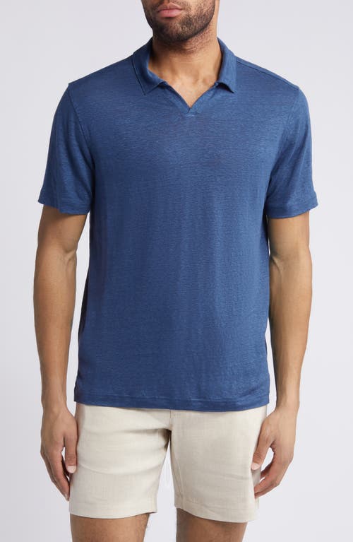 Nordstrom Johnny Collar Linen Polo at Nordstrom,