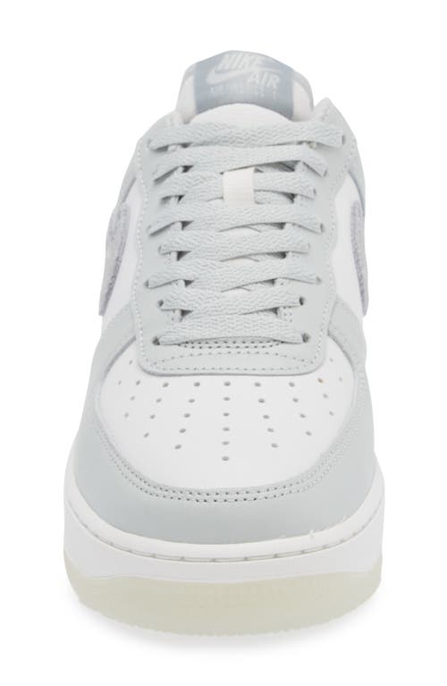 Nike White & Gray Air Force 1 '07 Lv8 Sneakers In Silver/light Pumice/white