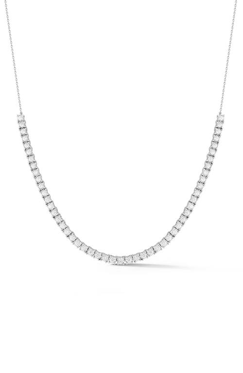 Ava Bea Diamond Frontal Tennis Necklace in White Gold