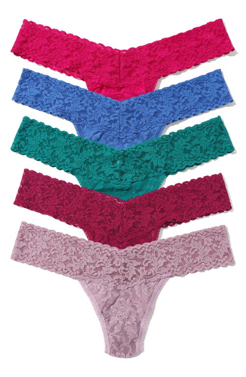 HANKY PANKY HANKY PANKY HOLIDAY ASSORTED 5-PACK LOW RISE THONGS 