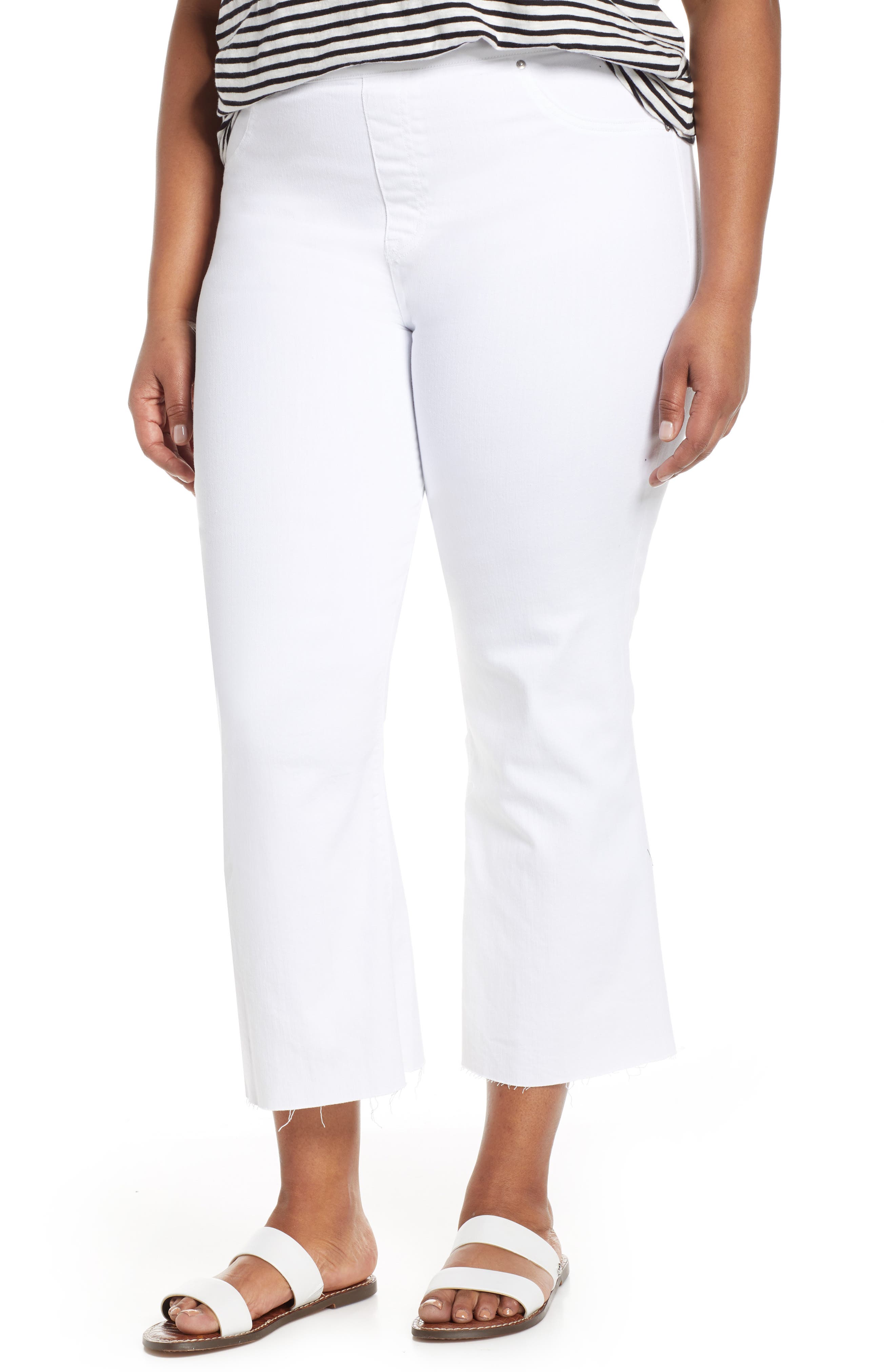 SPANX® Crop Flare Denim Leggings (Plus Size) Nordstrom