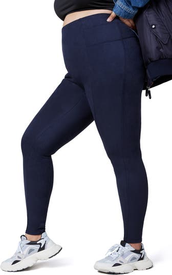 Roaman's Women's Plus Size Faux Suede Legging - 4X, Blue