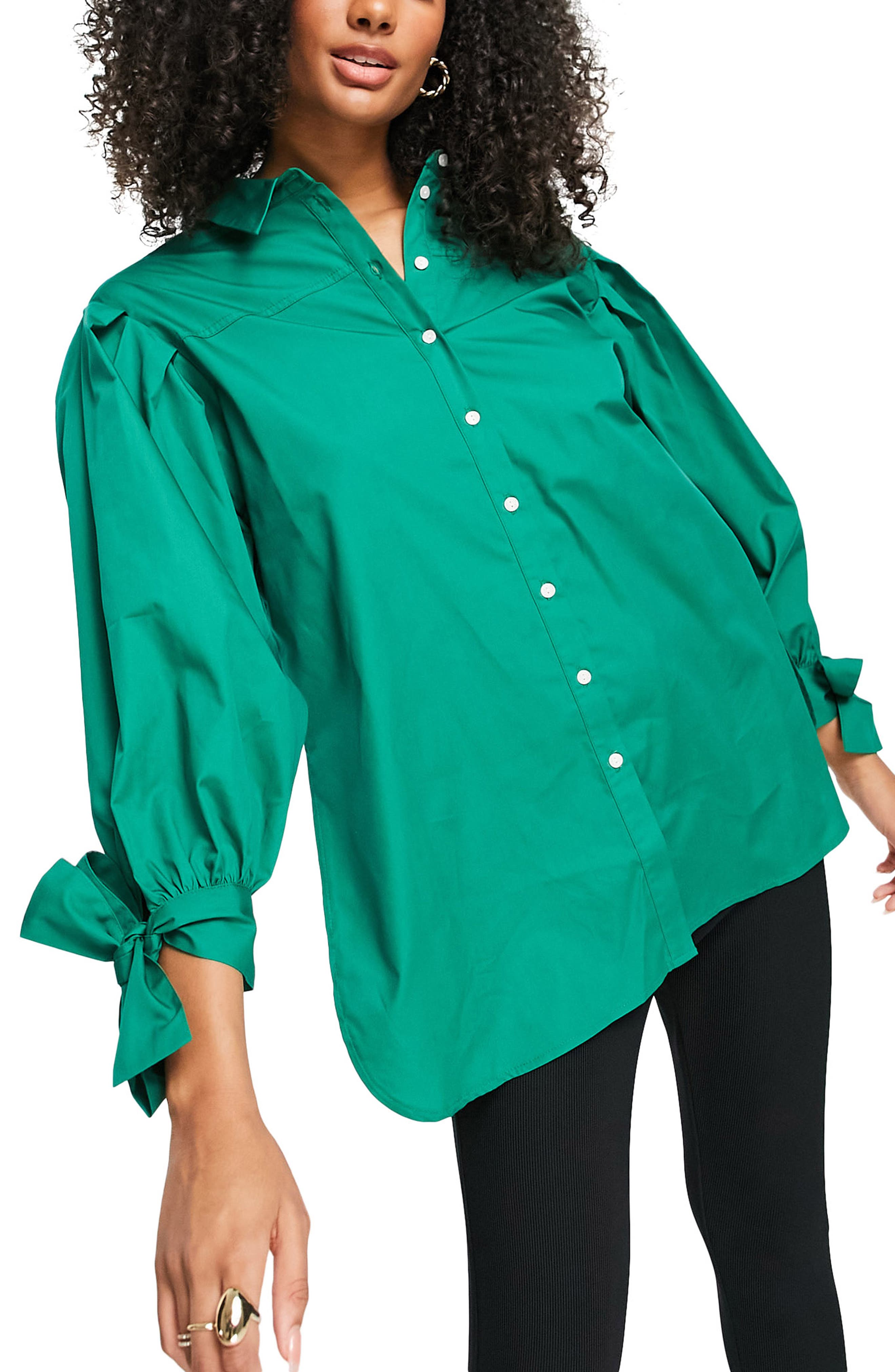 oversized button up blouse