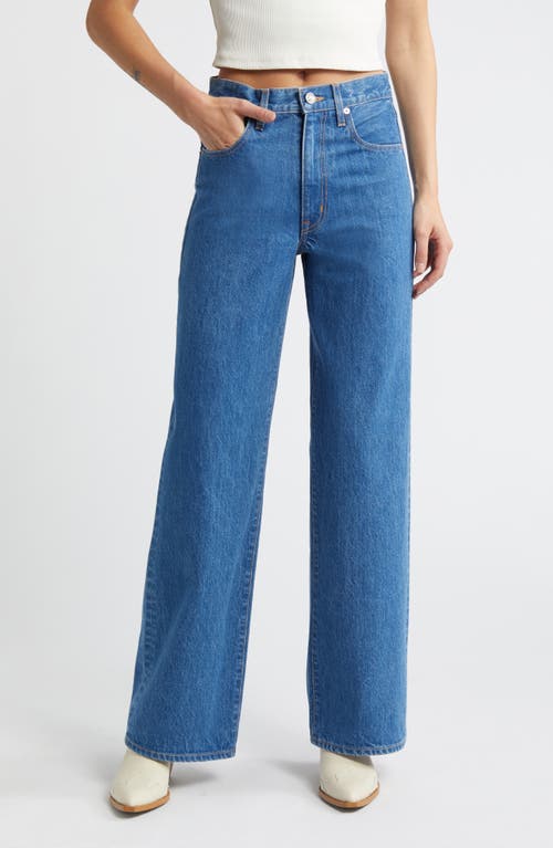 Slvrlake Grace High Waist Raw Hem Wide Leg Jeans In Freedom