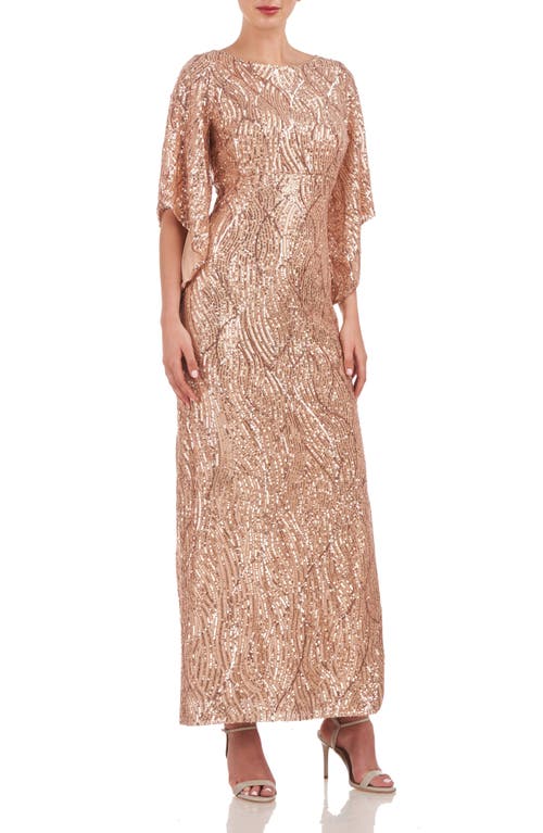 Lorelei Sequin Gown in Warm Gold