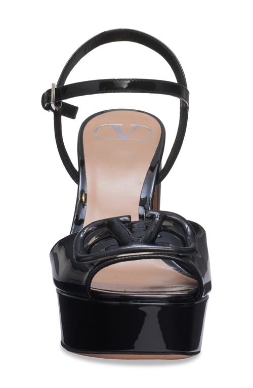 Shop Valentino Garavani Vlogo Signature Platform Sandal In Nero