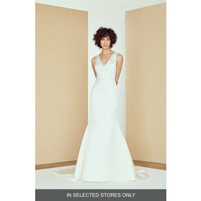 Nouvelle Amsale Jasper Satin Mermaid Wedding Dress, Size IN STORE ONLY - Ivory