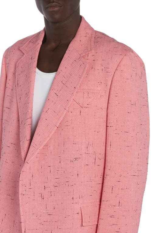 Bottega Veneta Crosshatch Viscose Blend Sport Coat In Petal/black