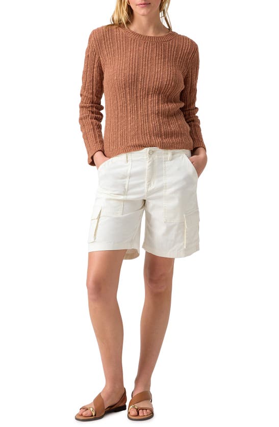 Shop Sanctuary Reissue Stretch Cotton Utility Shorts In Powdered Snow
