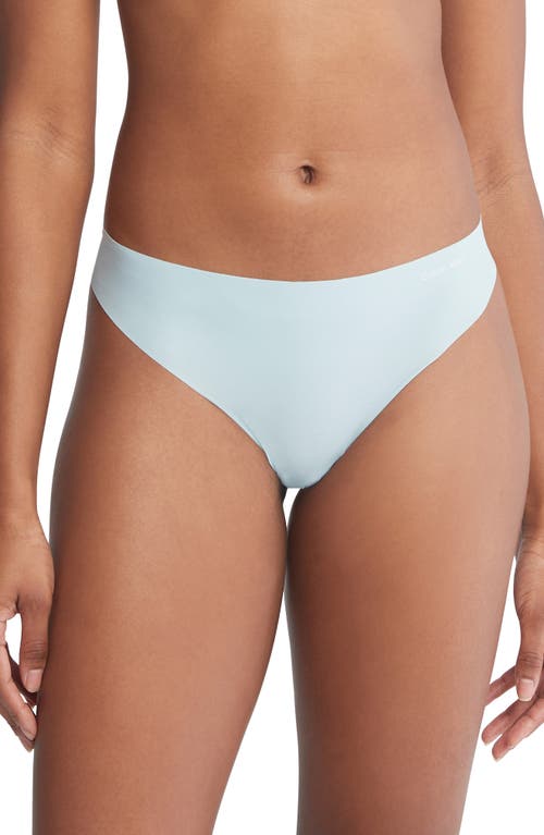 Calvin Klein Invisibles 3-pack Thongs In Light Blue/black/cedar