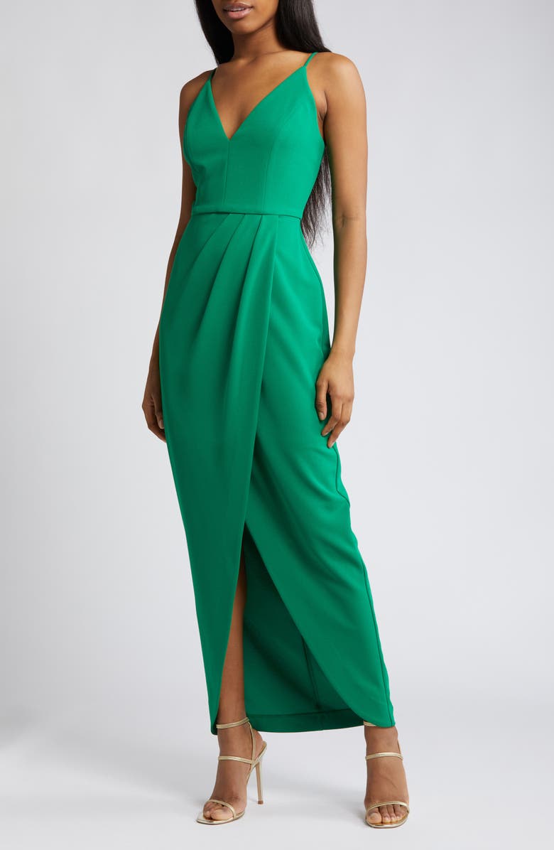 WAYF The Ines V-Neck Tulip Gown | Nordstrom