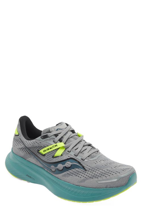 Saucony Guide 16 Running Shoe In Fossil/moss
