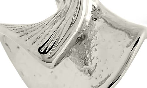 Sterling Forever Libby Textured Fan Stud Earrings In Silver