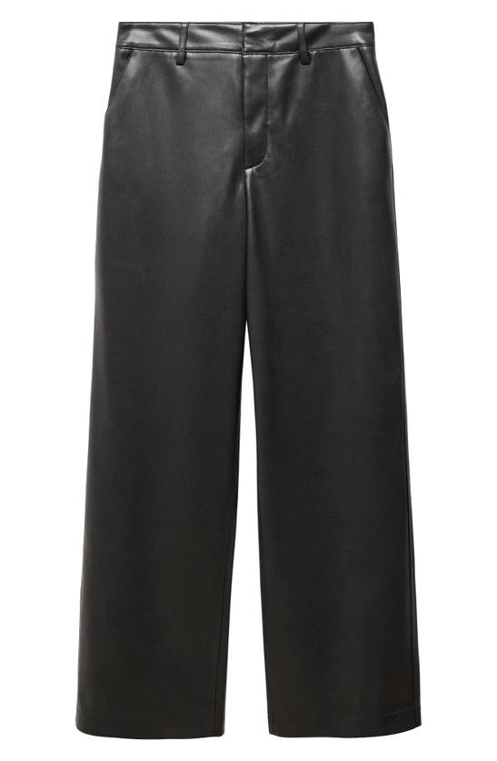 MANGO MANGO HIGH WAIST FAUX LEATHER PANTS