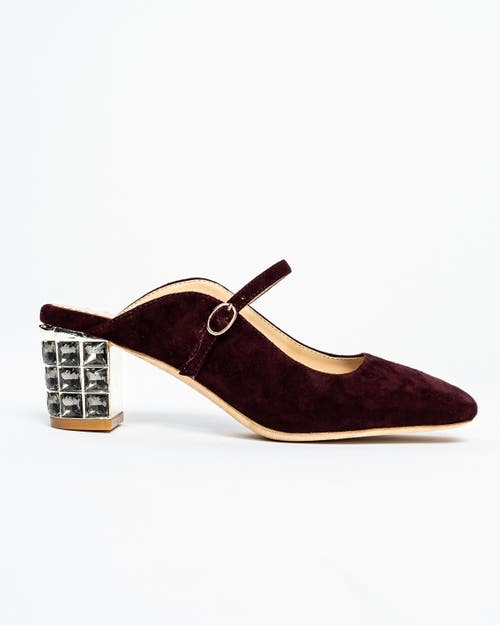 Shop Allegra James Lola Suede Maryjane In Wine