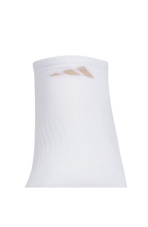Adidas Originals Adidas 3-pack Aeroready Athletic Cushioned Low Cut Socks In White/wonder Beige/beige