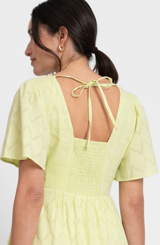 Shop Seraphine Broderie Anglaise Maternity/nursing Midi Dress In Lime