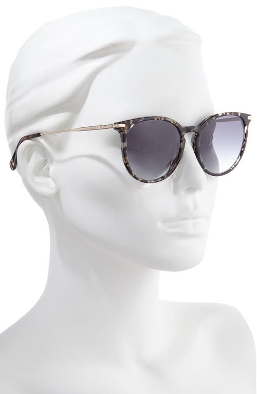 Shop Longchamp Roseau 54mm Round Sunglasses In Havana Aqua/blue