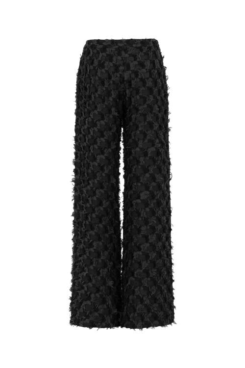 Shop Nocturne Tasseled Wide Leg Pants In Black