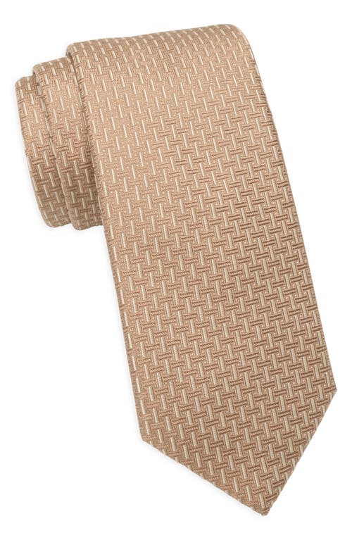 Nordstrom Hankin Basket Weave Silk Blend Tie in Taupe at Nordstrom