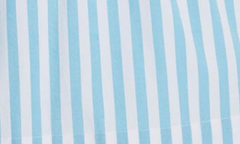 Shop Vineyard Vines Stripe Poplin Drawstring Shorts In Kitt Stripe-mistblue