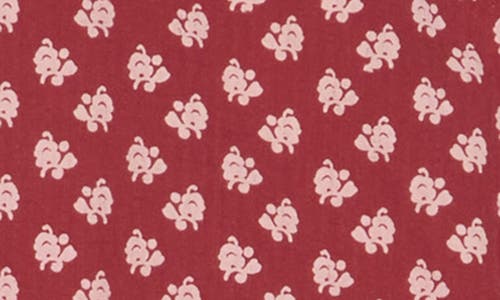 14th & Union Seersucker Short Sleeve Lace Foulard Button-up Shirt In Red Russet Lace Foulard