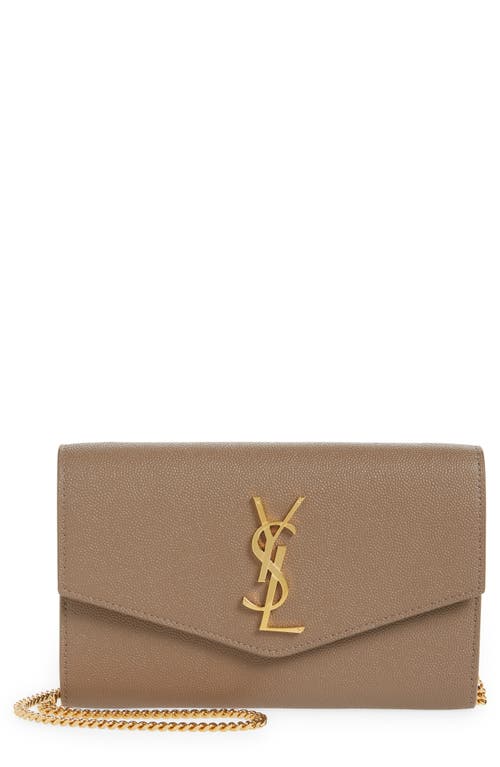 Saint Laurent Uptown Pouch in Taupe