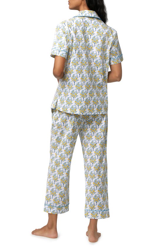 Bedhead Pajamas Print Crop Organic Cotton Pajamas In Lemon Trees