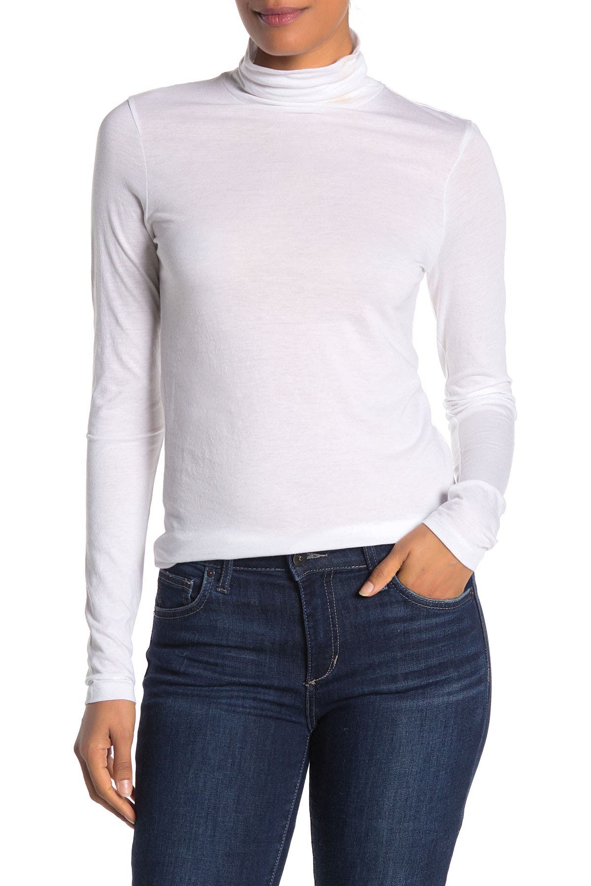 white turtle neck tops