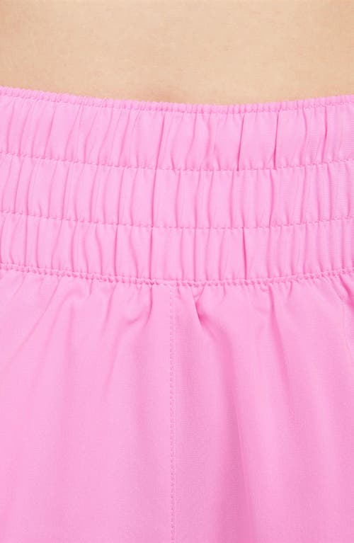 Shop Nike Dri-fit One Shorts In Playful Pink/reflective Silv