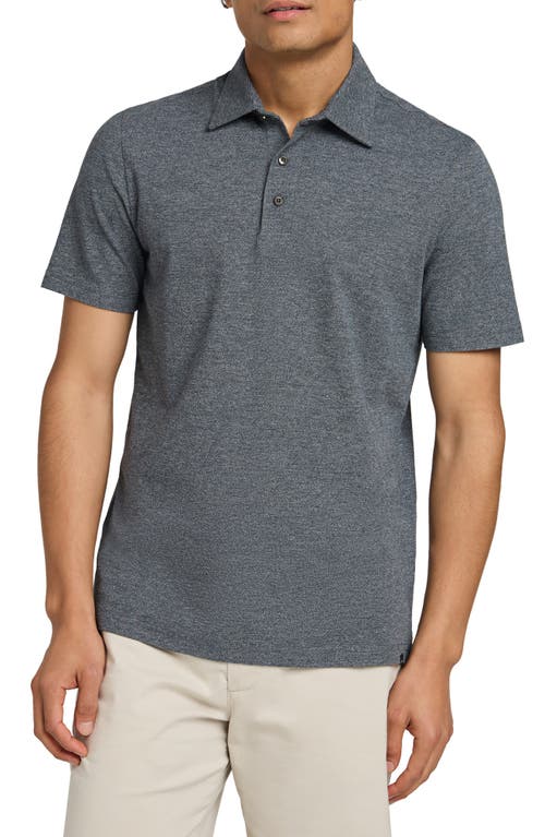 Faherty Movement Piqué Polo In Dusty Iron Heather