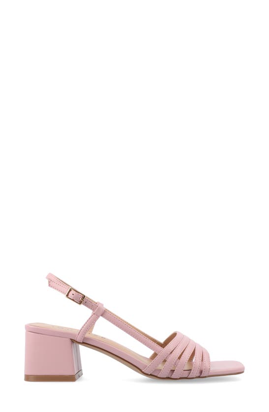 Journee Collection Shayana Block Heel Slingback Sandal In Mauve
