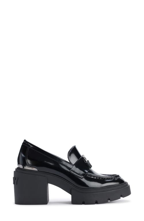Dkny Texas Platform Bit Loafer In Blk - Black