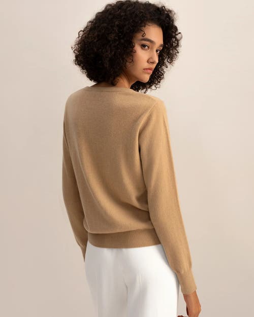 Lilysilk Cashmere Super Soft Crewneck Sweater In Brown