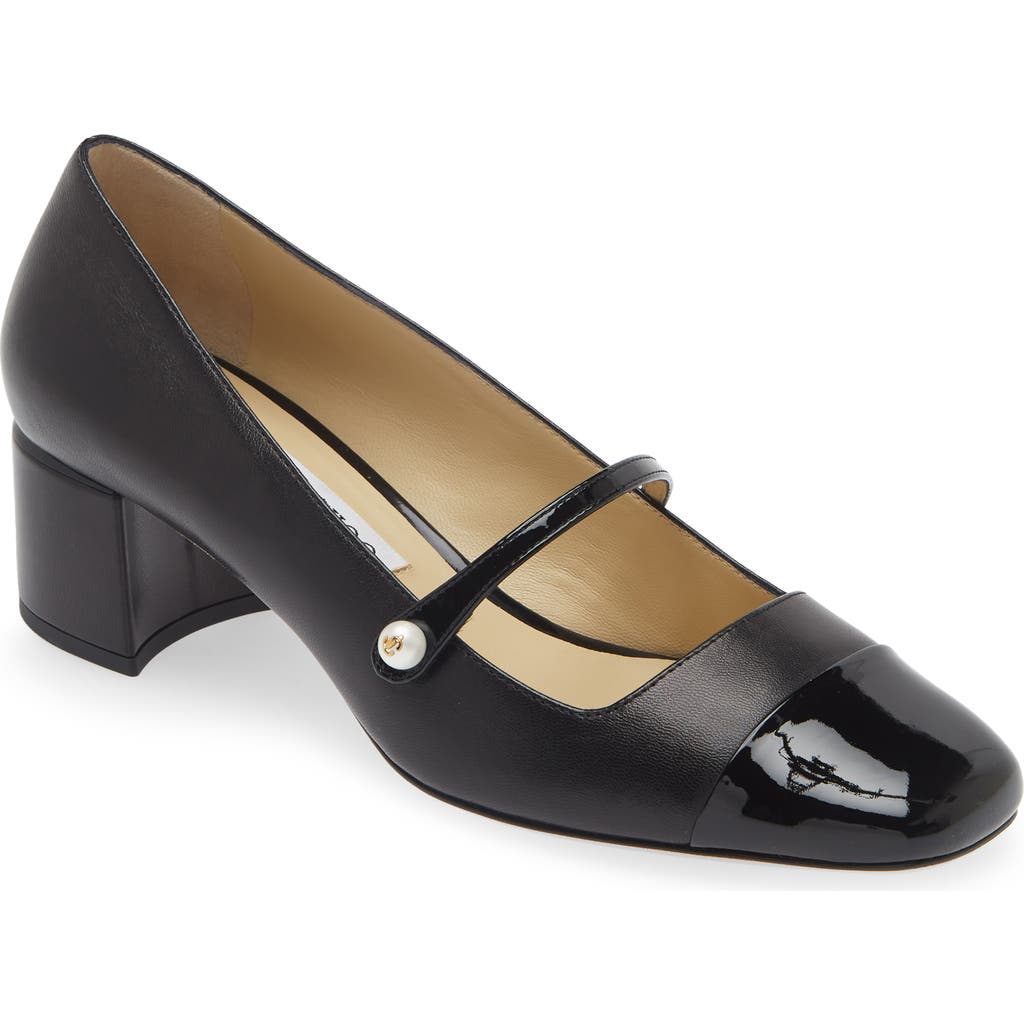 Jimmy Choo Elisa Patent Leather Pumps In Black
