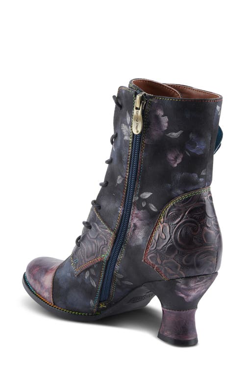 Shop L'artiste By Spring Step Roselia Lace-up Cap Toe Bootie In Plum Multi