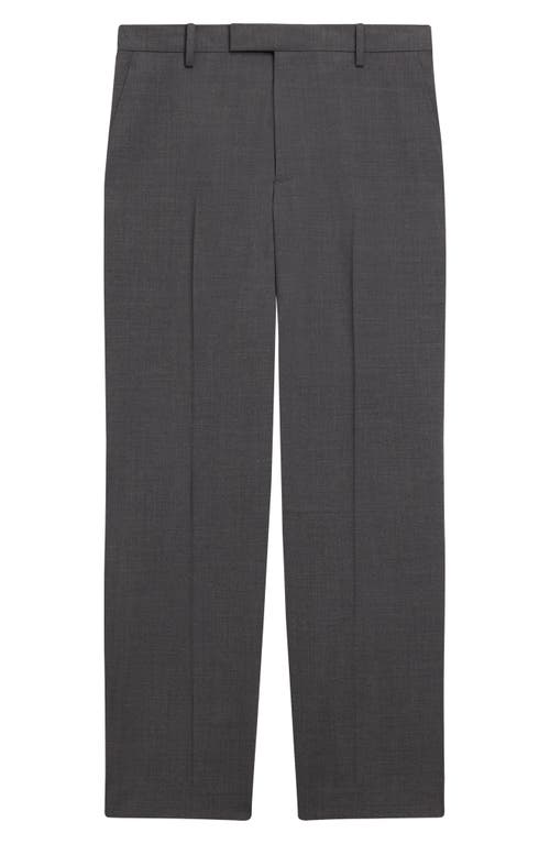 Shop Theory Straight Leg Stretch Wool Dress Pants In Medium Charcoal