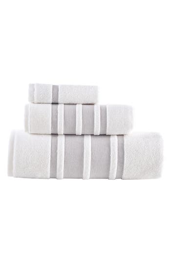 Brooks Brothers Contrast Boarder 3-piece Towel Set<br /> In Neutral