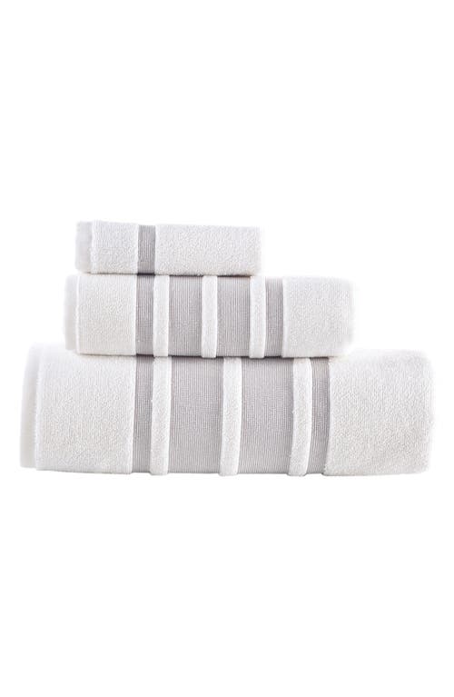 Brooks Brothers Contrast Boarder 3-piece Towel Set<br /> In Taupe