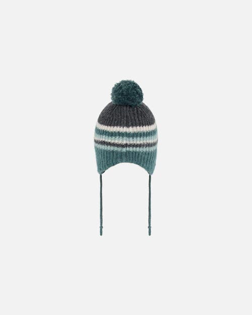 Shop Deux Par Deux Baby Boy's Peruvian Knit Hat Gradient Green In Stripes