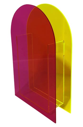 Shop R16 Home Luctie Vase In Magenta/green