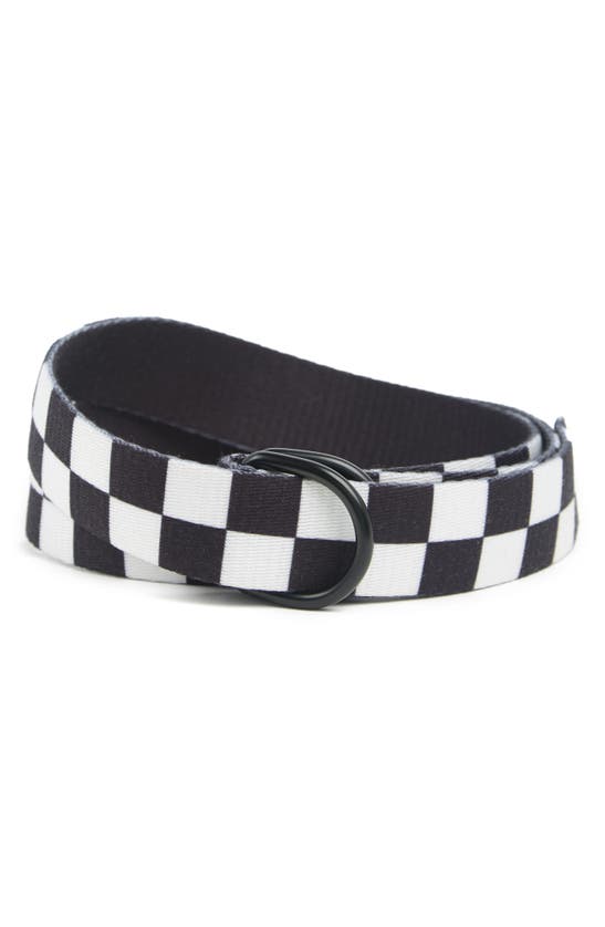 Abound Checkered Web Belt In White Combo