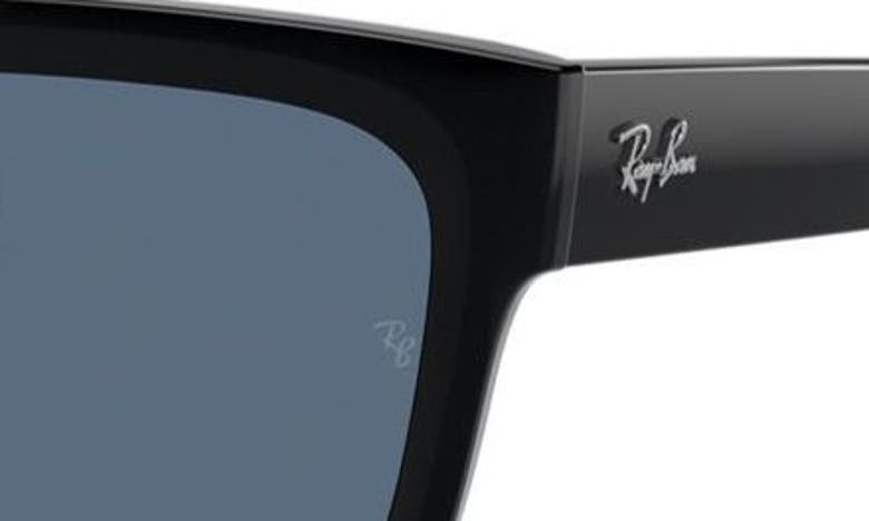 Ray Ban Warren 57mm Rectangular Sunglasses In Black Blue