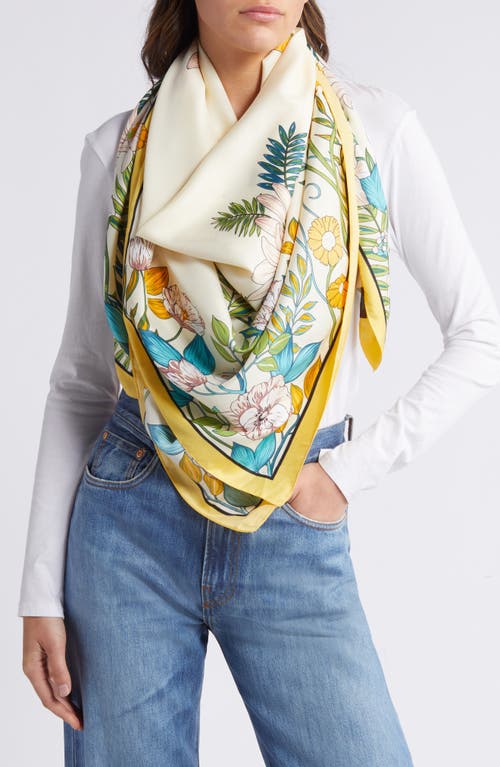 Butterfly Floral Scarf in Ivory Multi