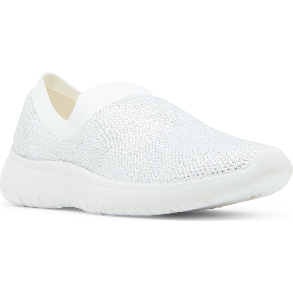 Blondo Karen-R Waterproof Knit Sneaker in White Stretch Knit