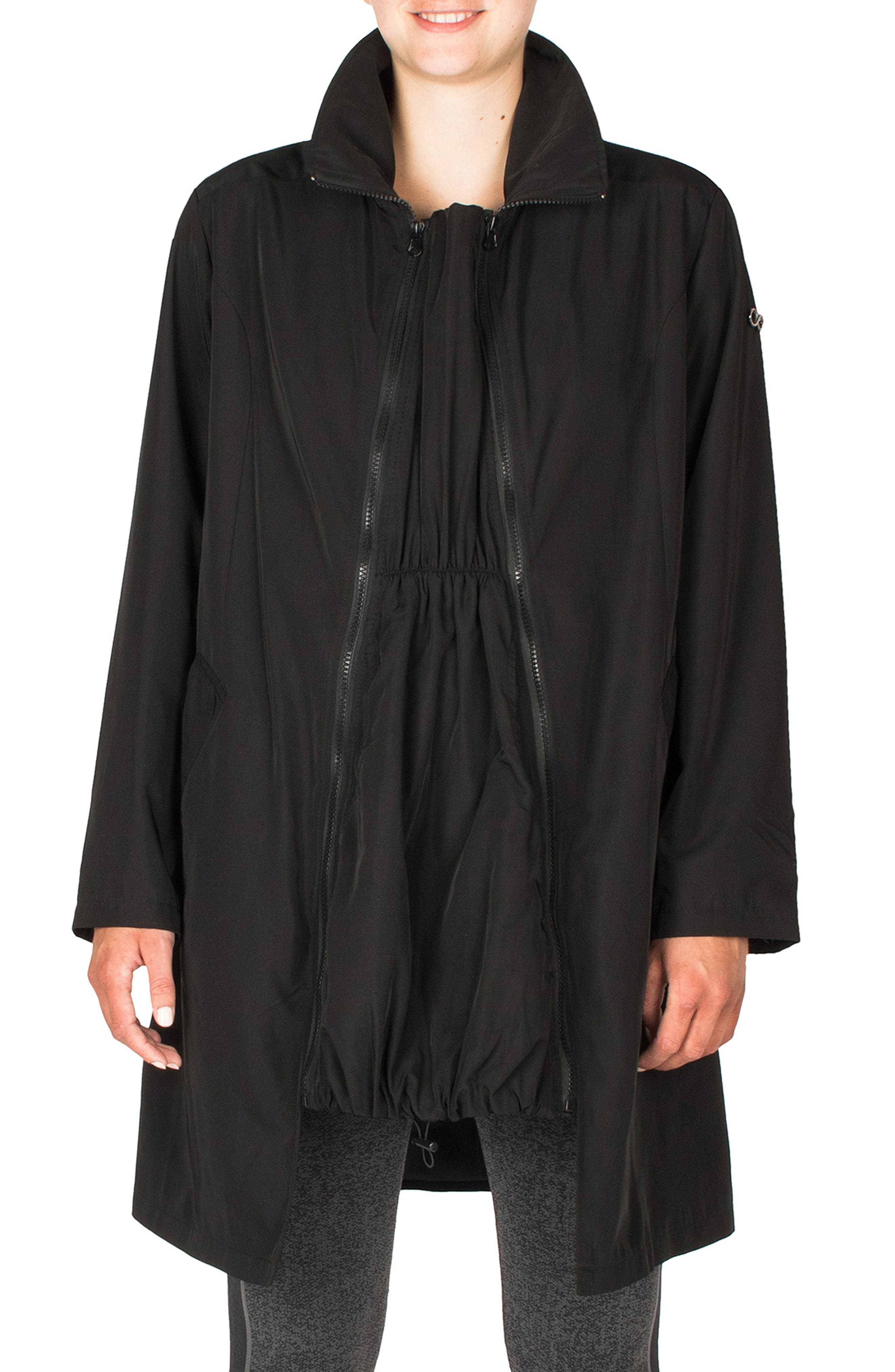 maternity raincoat with hood