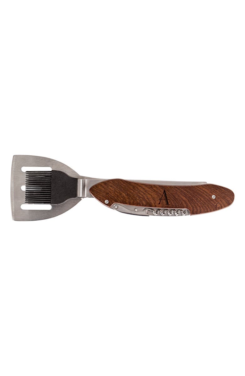 CATHY'S CONCEPTS Monogram 5-in-1 Grill Tool, Main, color, BROWN - A