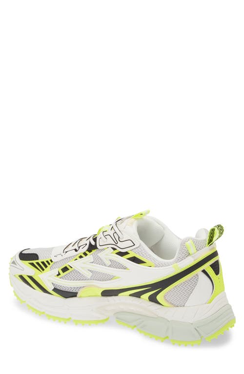 Off-white Mens Yellow Be Right Back Mesh And Faux-leather Low-top Trainers In White - Yellow Fluo