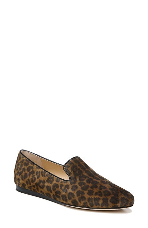 gray leopard flats
